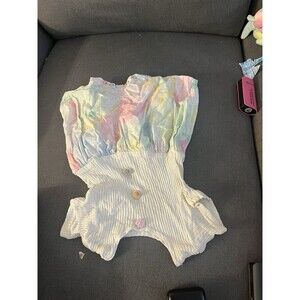 Blooz 18 Months Girls Multicolor Romper with Flower Buttons